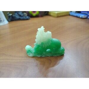 2.5" Jade Green Dragon with Sky Roar Jadeite